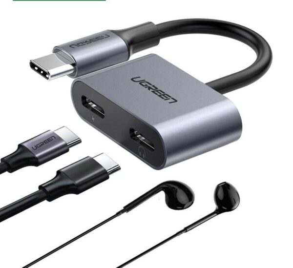 2 in 1 Type C to Dual Digital USB C Earphone Adapter