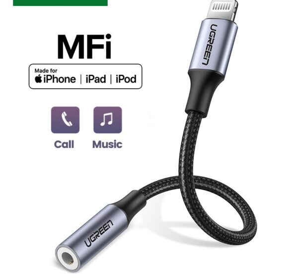 UGREEN MFi Lightning to 3.5mm Headphones Adapter for iPhone